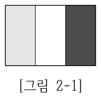 세 개의 직사각형 영역으로 나눈 삼색기