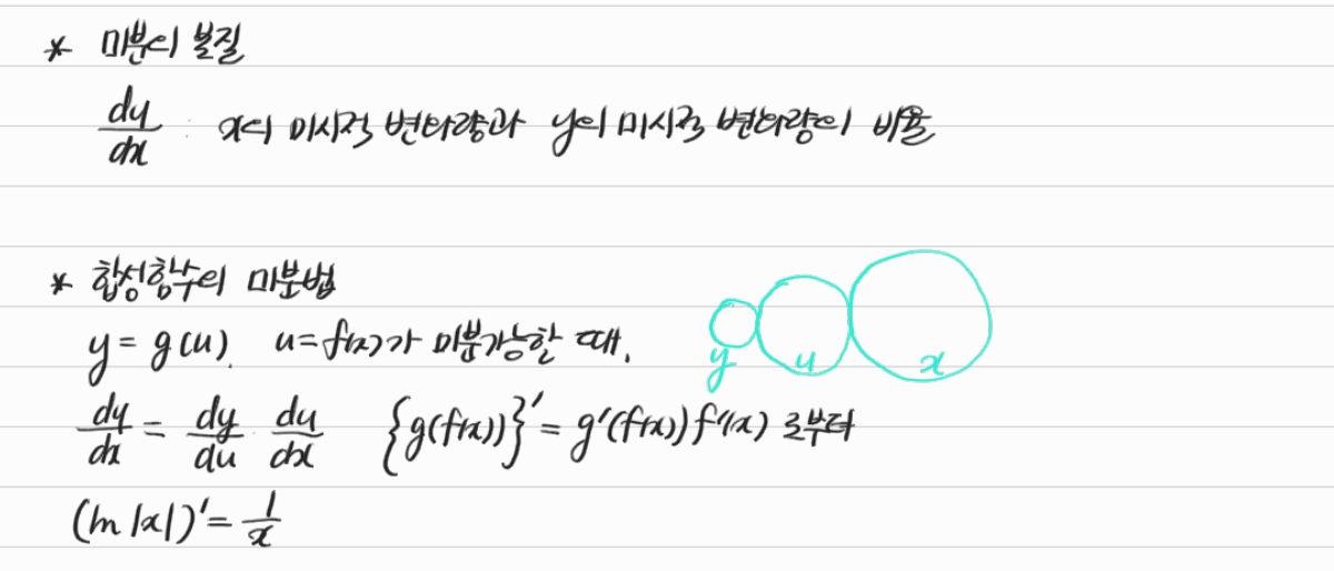 미분의 본질과 합성함수의 미분법 — 수업 필기