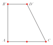 m=1일 때 정사영인 사각형 ACD′B′
